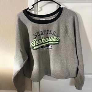NFL Seattle Seahawks Girls Boxy-Cropped Sweatshirt